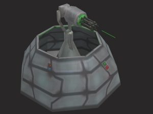 defense laser tower 3D 모델