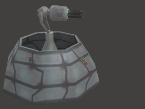 defense laser tower Model 3D
