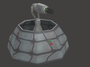 defense laser tower Model 3D