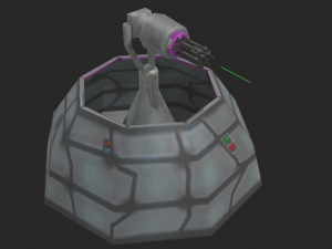 defense laser tower Model 3D