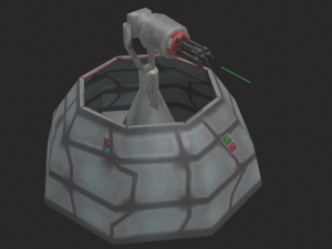 defense laser tower Model 3D