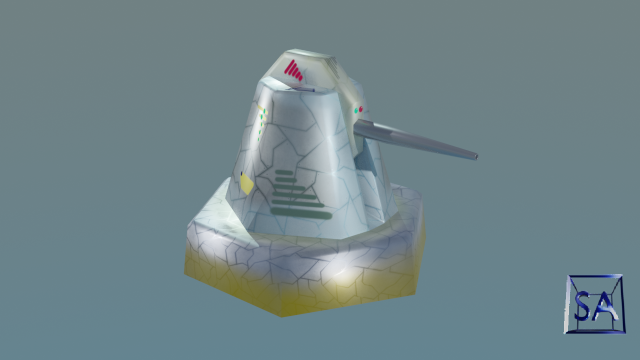 cannon for terrain Modèle 3D .c4d .max .obj .3ds .fbx .stl .blend 