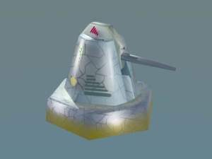 cannon for terrain 3D 모델