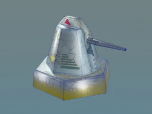 cannon for terrain 3D Model