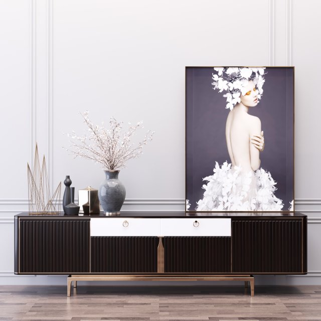 cabinetsdecor01 Modello 3D .c4d .max .obj .3ds .fbx .stl .blend 