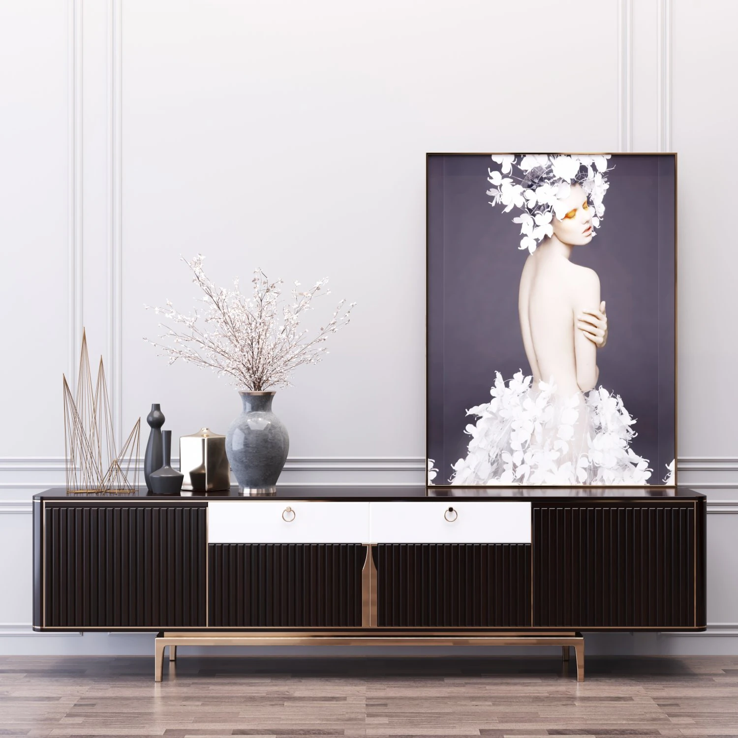 cabinetsdecor01 3D Model .c4d .max .obj .3ds .fbx .stl .blend 