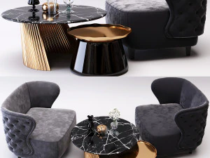 테이블 커피03 3D 모델