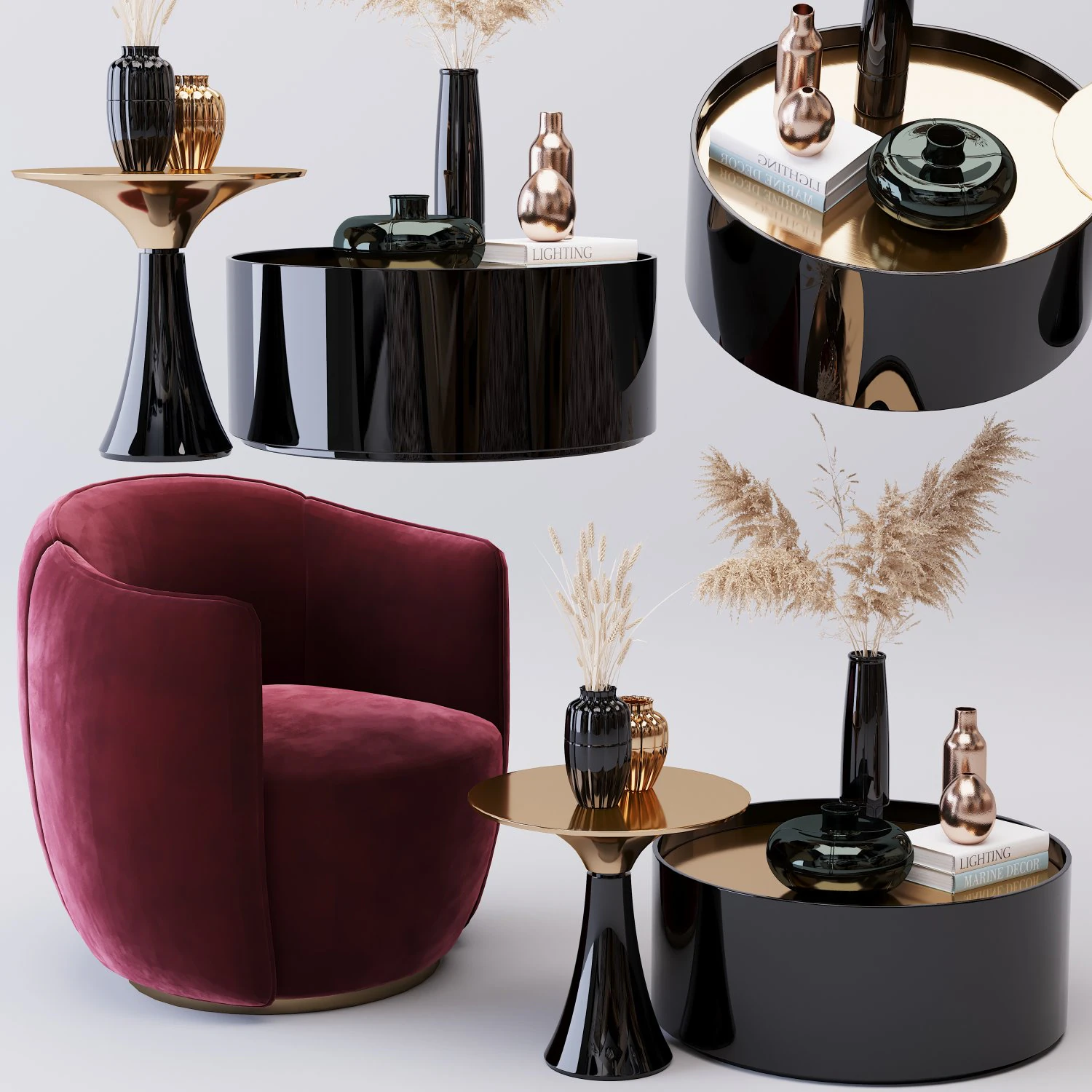 टेबल कॉफ़ी24 3D मॉडल .c4d .max .obj .3ds .fbx .stl .blend 