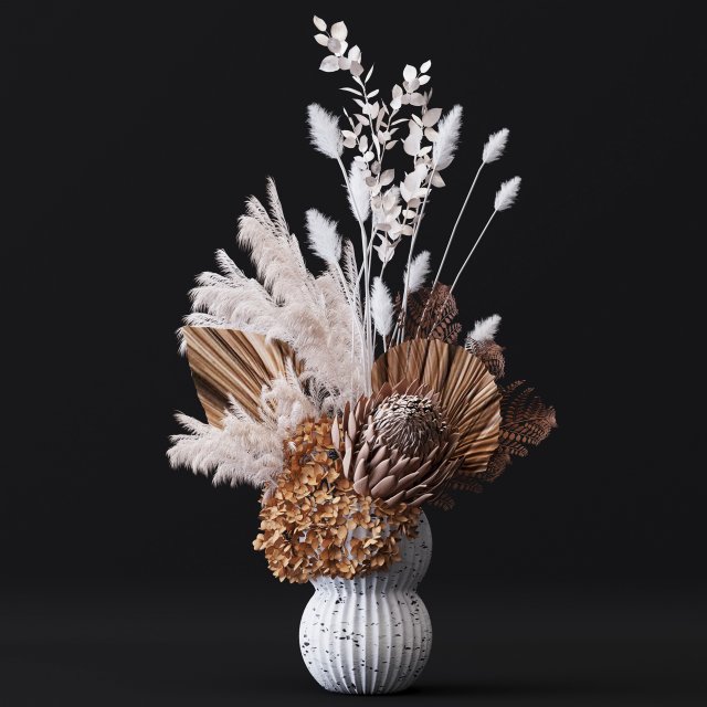 flowerpot set04 Model 3D .c4d .max .obj .3ds .fbx .stl .blend 