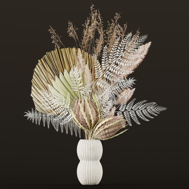 flowerpot set06 3D Model .c4d .max .obj .3ds .fbx .stl .blend 