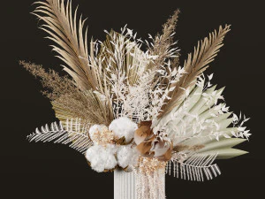 植木鉢セット07 3Dモデル