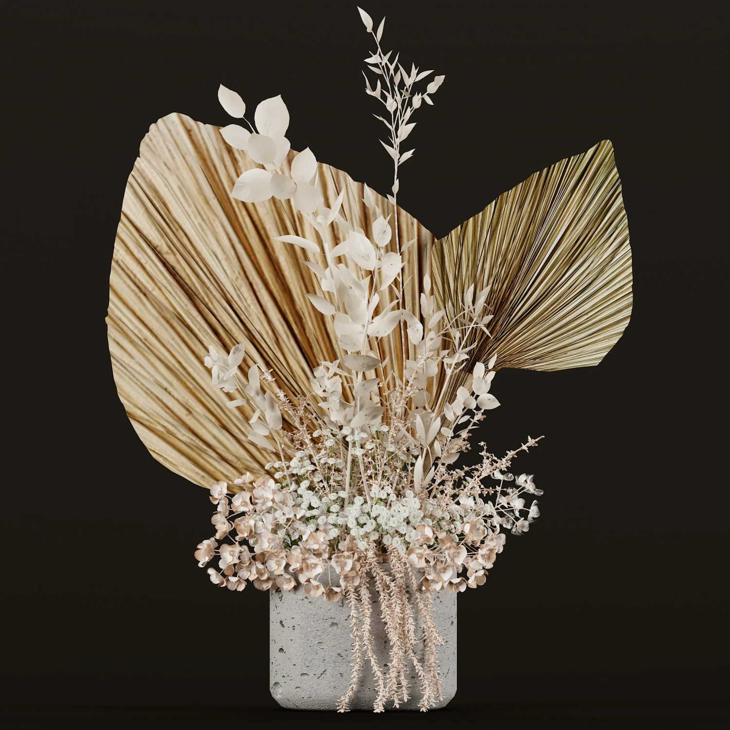 flowerpot set08 3D Model .c4d .max .obj .3ds .fbx .stl .blend 