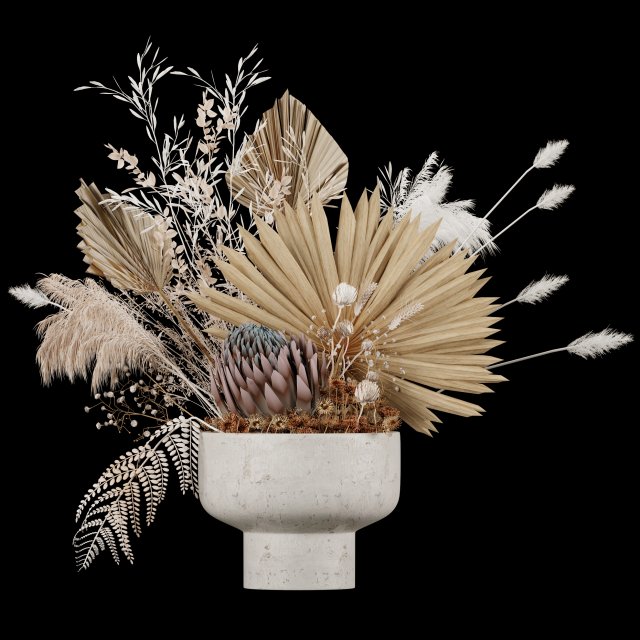 flowerpot set12 3D 모델 .c4d .max .obj .3ds .fbx .stl .blend 