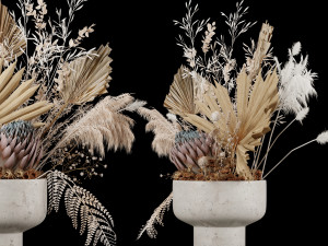 flowerpot set12 3D 모델