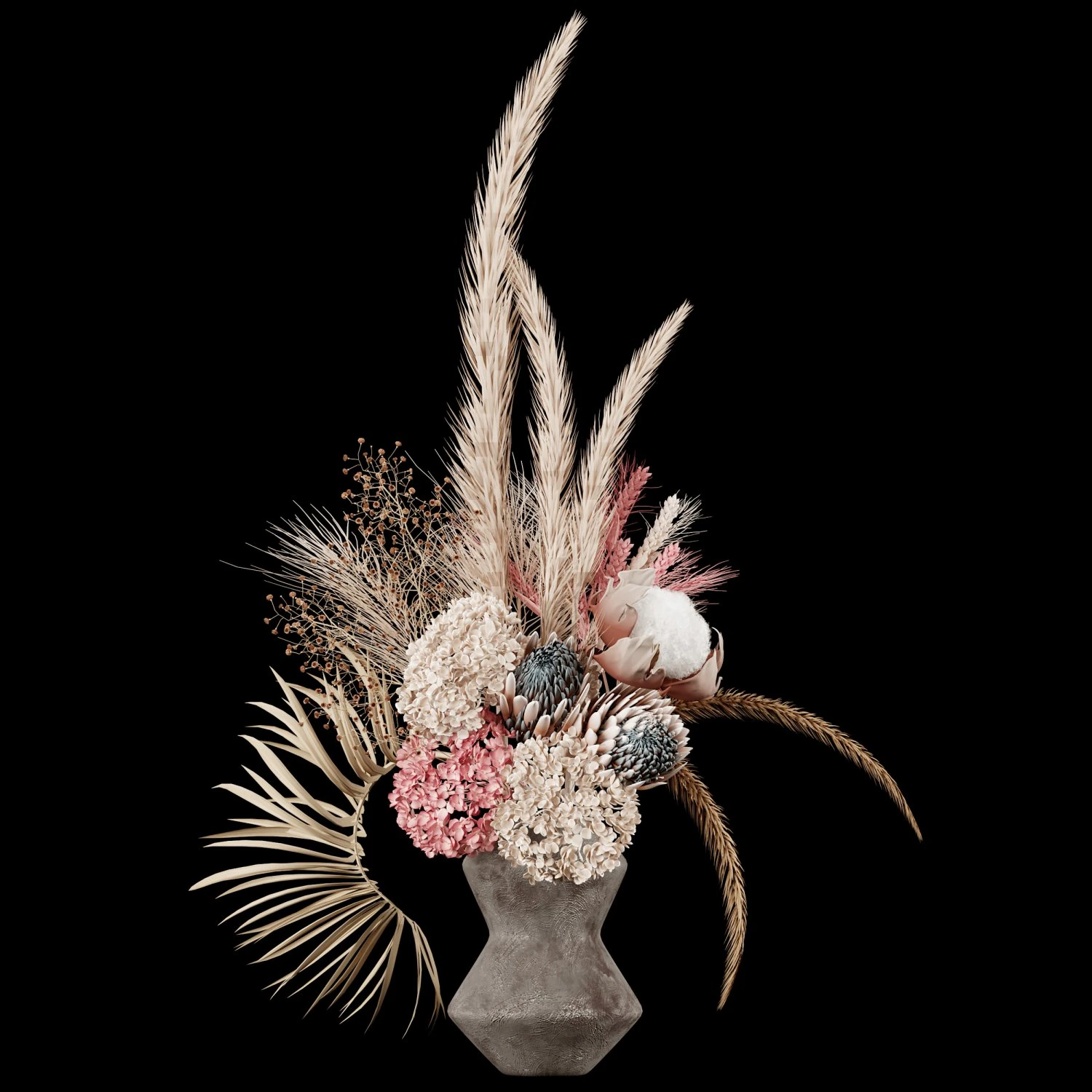 flowerpot set14 3D Model .c4d .max .obj .3ds .fbx .stl .blend 