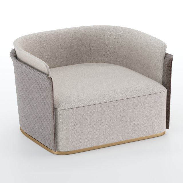 italian nubuck armchair 3D Model .c4d .max .obj .3ds .fbx .stl .blend 