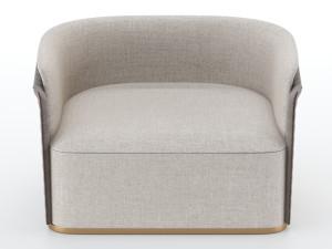 italian nubuck armchair 3D Model