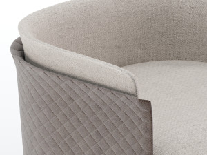 italian nubuck armchair 3D Model
