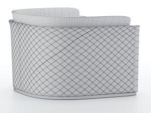 italian nubuck armchair 3D Model