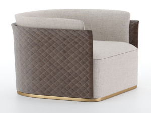 italian nubuck armchair 3D Model