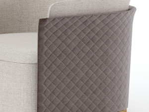 italian nubuck armchair 3D Model
