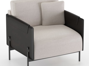 aston armchair black 3D Model
