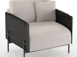 アストン アームチェア ブラック 3Dモデル