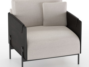 aston armchair black Modelo 3D