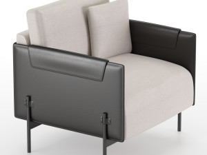 aston armchair black Modelo 3D