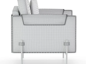 aston armchair black 3D Model