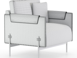 aston armchair black Modelo 3D