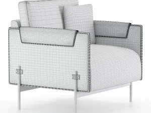 aston armchair black 3D Model