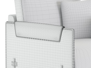 aston armchair black Modelo 3D