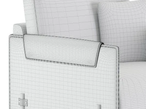 aston armchair black 3D Model