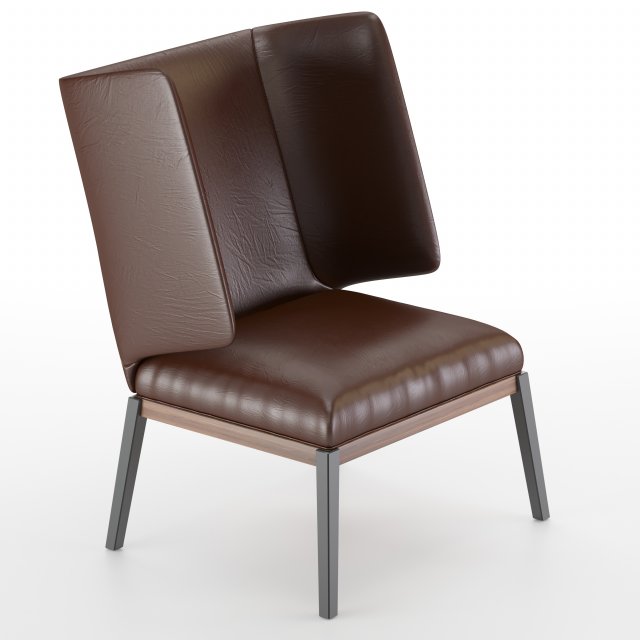 arflex armchair black 3D Model .c4d .max .obj .3ds .fbx .stl .blend 