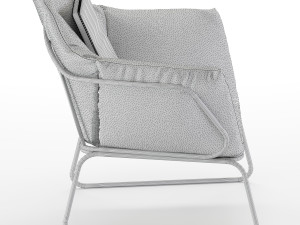 mid century leather armchair Modelo 3D