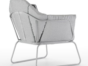 mid century leather armchair Modelo 3D