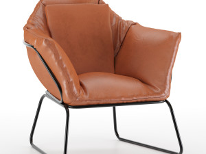mid century leather armchair Modelo 3D