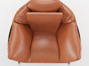 mid century leather armchair Modelo 3D