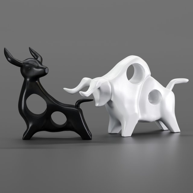 cowbull decor Modelo 3D .c4d .max .obj .3ds .fbx .stl .blend 