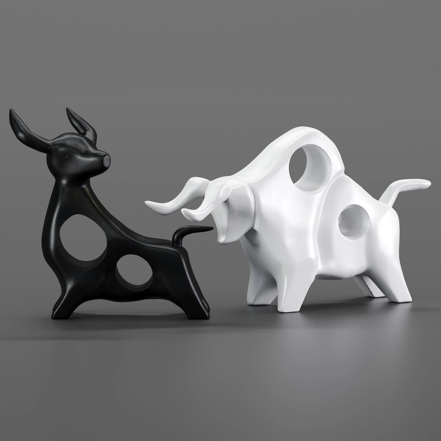 cowbull decor 3D Model .c4d .max .obj .3ds .fbx .stl .blend 