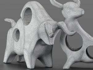 cowbull decor 3D Model