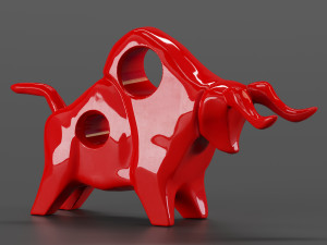 cowbull decor set Model 3D