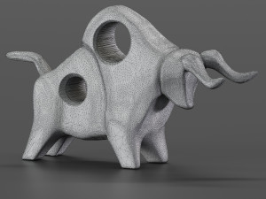 cowbull decor set Model 3D