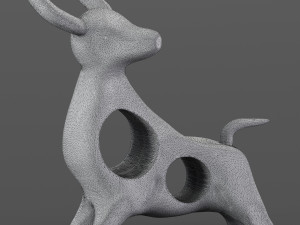 cowbull decor set Model 3D