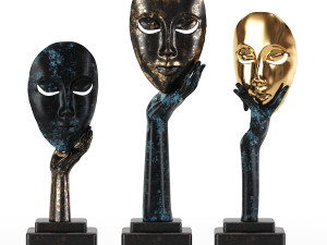 thinkers resin figurines art decor 3D Model