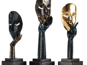 thinkers resin figurines art decor Model 3D