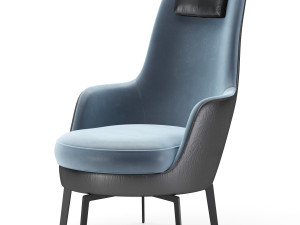 flexform guscioalto lounge chairs Modello 3D