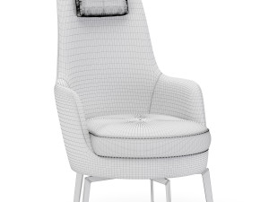 flexform guscioalto lounge chairs Modello 3D