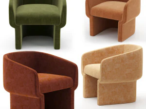 ジェシーアクセントチェア 3Dモデル